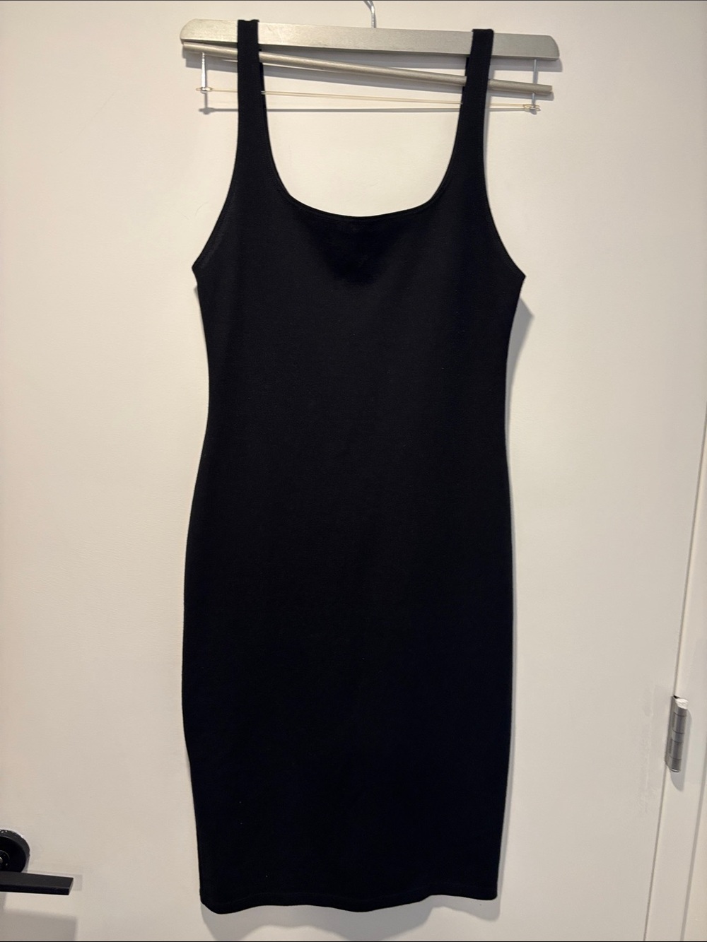 Zara Black Midi Tank Bodycon Dress